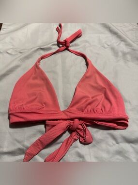 Victoria's Secret Pink Ribbed Halter Bikini Top